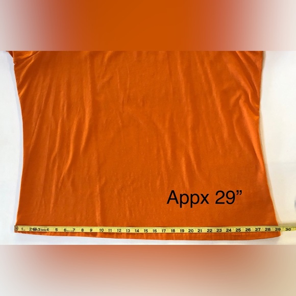 JESSICA LONDON Scoop Neck Pullover Top 3/4 Sleeves Orange (22/24) - Picture 6 of 14